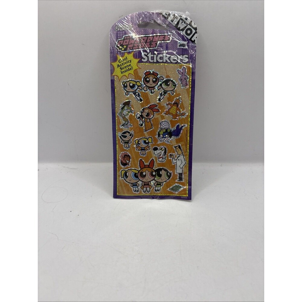 Vintage 2000 Mello Smello Powerpuff Girls Prismatic Stickers Activity Scene New